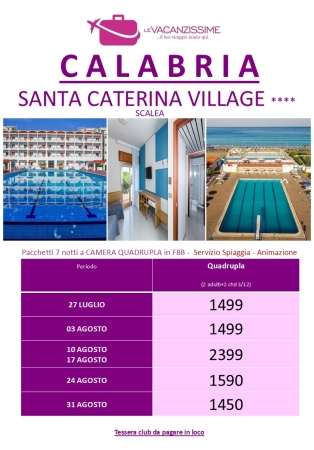 SANTA CATERINA VILLAGE MARE ITALIA 2025