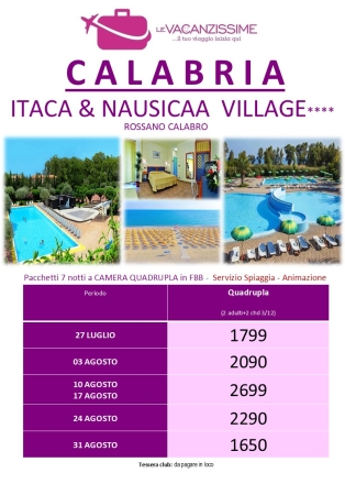 ITACA NAUSICAA VILLAGE MARE ITALIA 2025